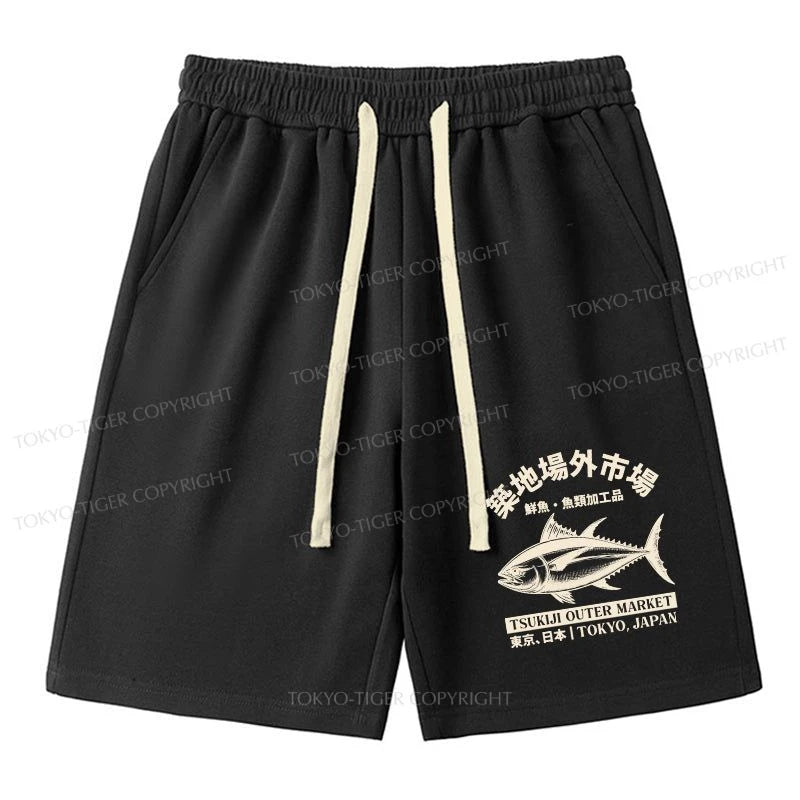 men's performance cargo shorts -Tokyo-Tiger Japan Tsukiji Fish Market Unisex Shorts