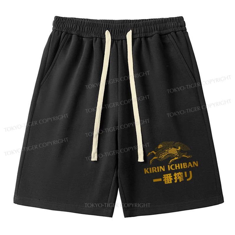 men's colorful shorts -Tokyo-Tiger Japanese Beer Art Print Shorts