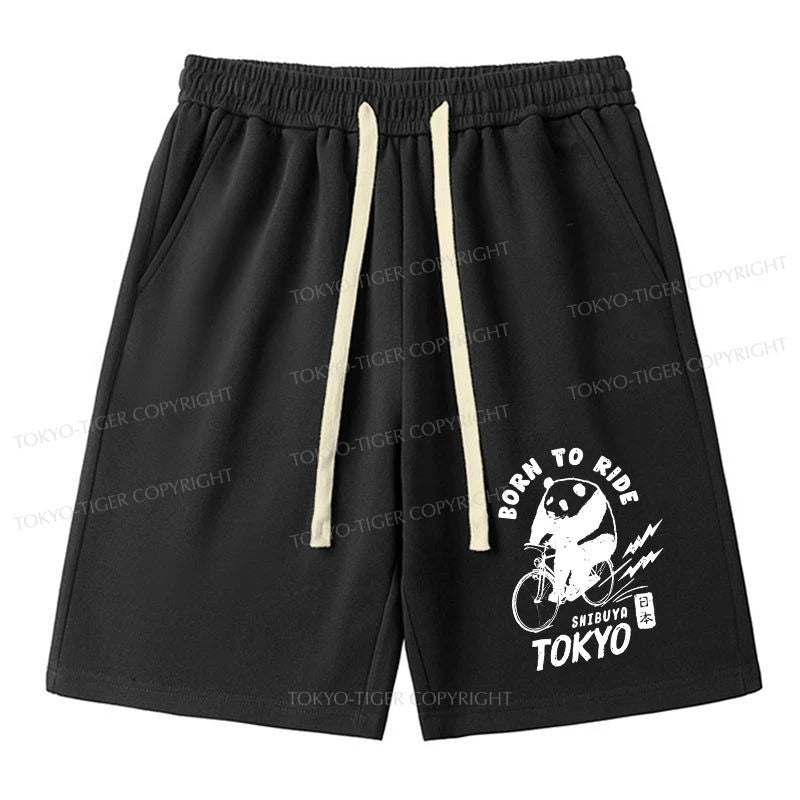 men's quick-drying shorts for travel -Tokyo-Tiger Pandas Ride Bicycles Unisex Shorts