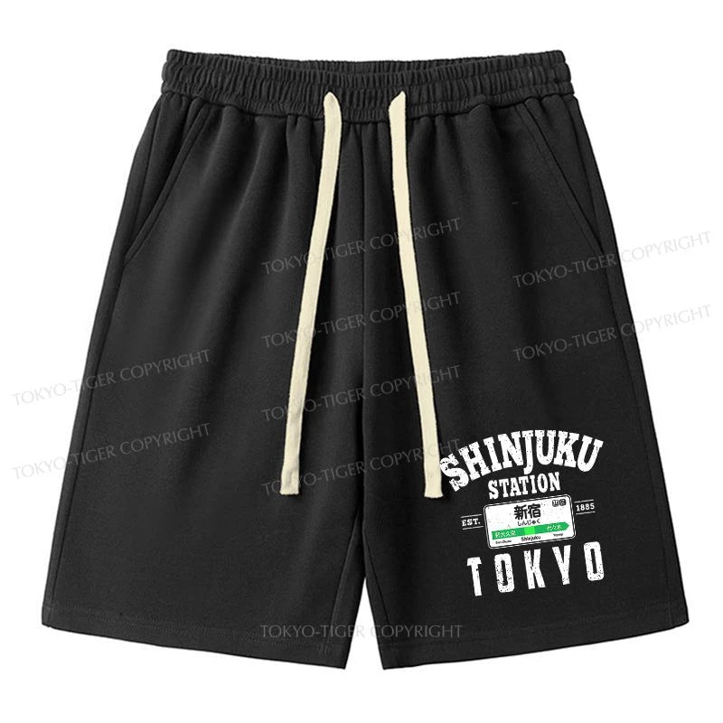 men's zipper-closure shorts -Tokyo-Tiger Shinjuku Station Yamanote Line Unisex Shorts