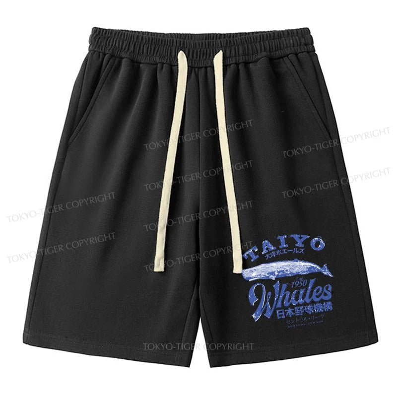 men's long casual shorts -Tokyo-Tiger Taiyo Whales Unisex Shorts