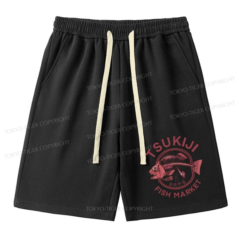 men's gym shorts -Tokyo-Tiger Tokyo Tsukiji Fish Market Unisex Shorts