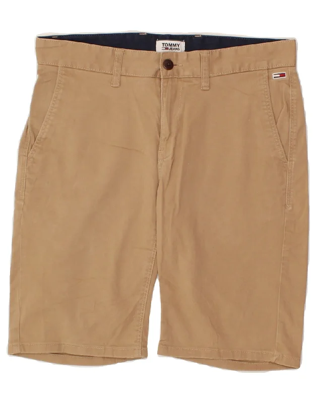 men's striped shorts -TOMMY HILFIGER Mens Chino Shorts W30 Medium Beige Cotton