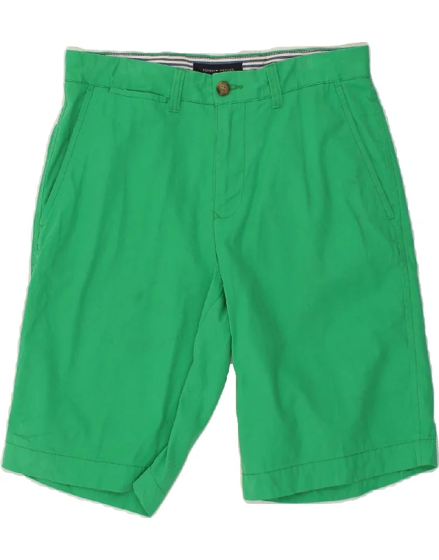 men's versatile casual shorts -TOMMY HILFIGER Mens Chino Shorts W30 Medium Green Cotton