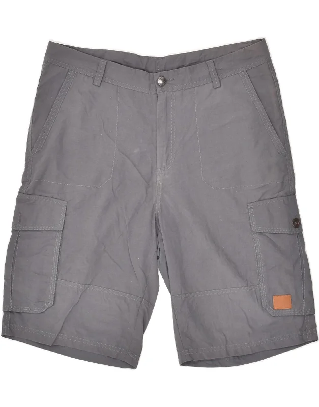 men's breathable shorts -UMBRO Mens Cargo Shorts Large W34  Grey Cotton