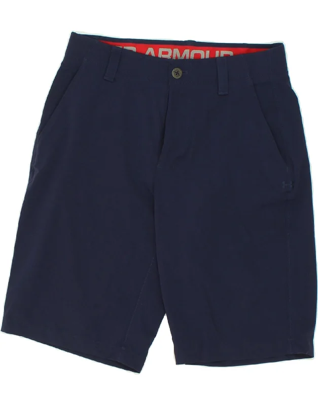 men's hiking shorts -UNDER ARMOUR Mens Chino Shorts W30 Medium Navy Blue Nylon