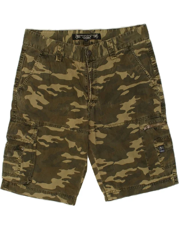 men's athletic wear shorts -VINTAGE Mens Cargo Shorts IT 52 XL W38  Khaki Camouflage Cotton