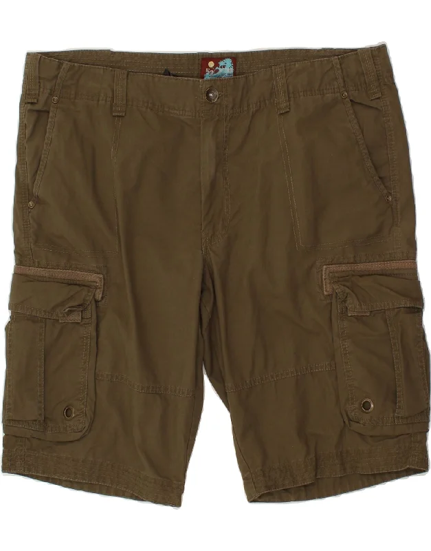 men's comfortable outdoor shorts -VINTAGE Mens Cargo Shorts IT 52 XL W42  Khaki Cotton