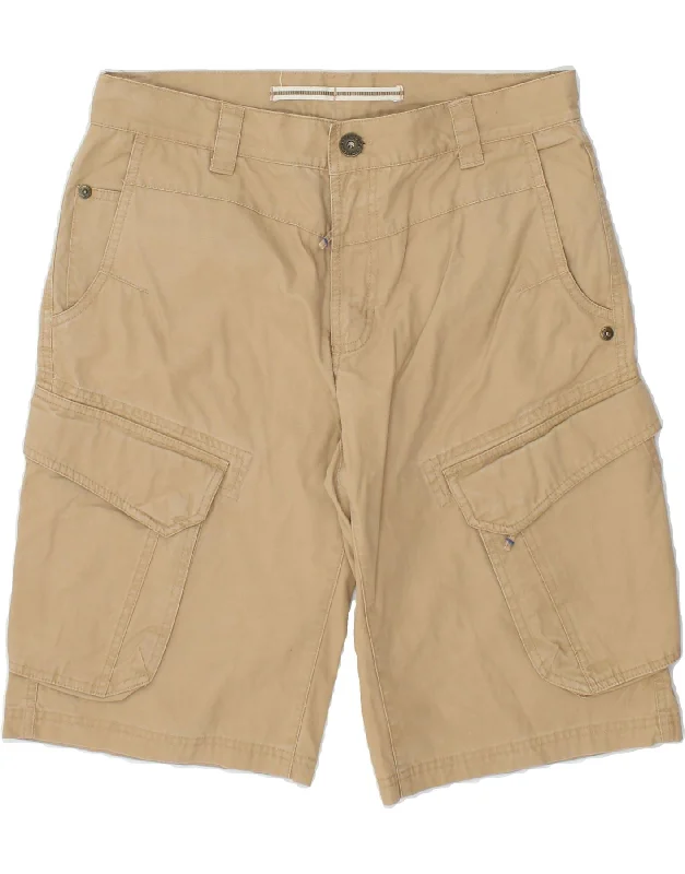 men's cargo shorts -VINTAGE Mens Cargo Shorts W31 Medium  Beige Cotton