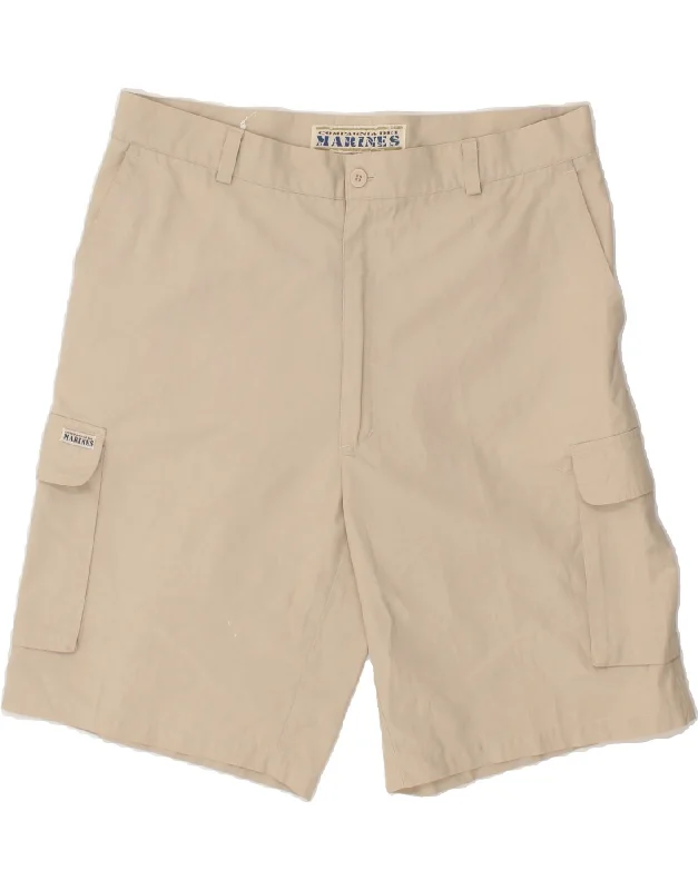 men's cargo shorts for summer -VINTAGE Mens Cargo Shorts W36 Large  Beige