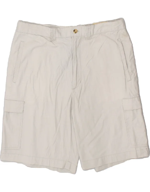 men's summer-ready shorts -VINTAGE Mens Outdoor Cargo Shorts IT 48 Medium W32 Grey Cotton