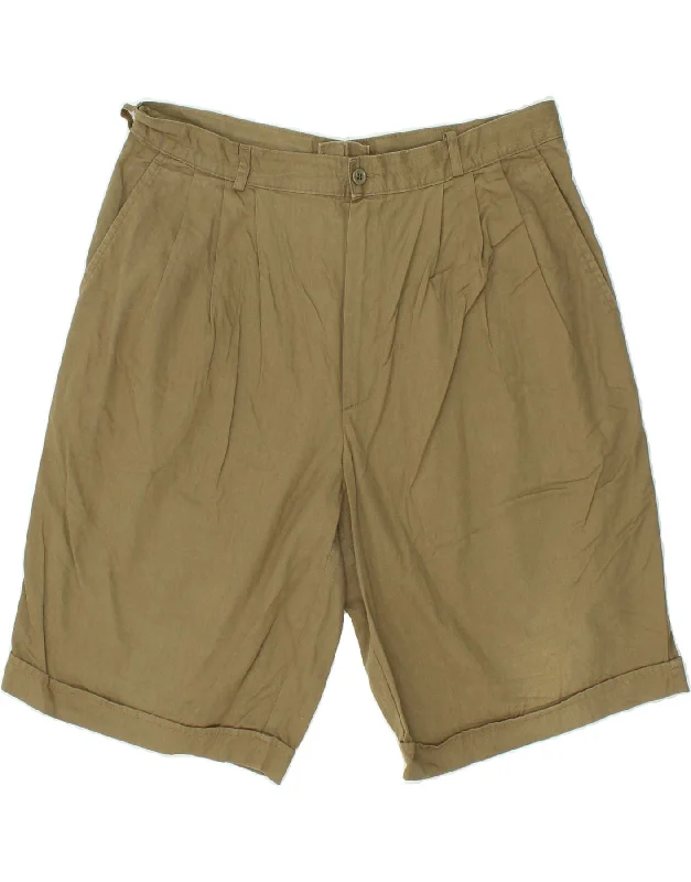 men's lightweight workout shorts -VINTAGE Mens Pegged Chino Shorts IT 52 XL W36 Brown Cotton