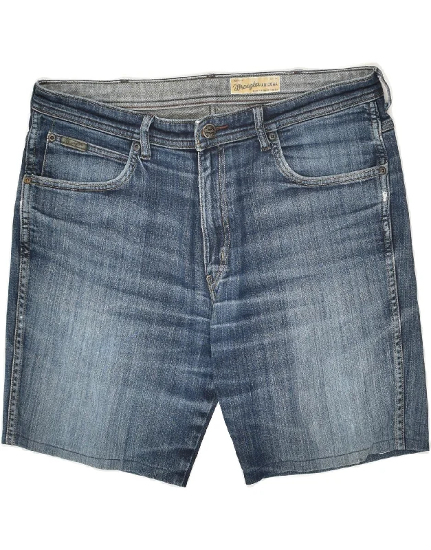 men's long shorts -WRANGLER Mens Arizona Denim Shorts W36 Large  Blue