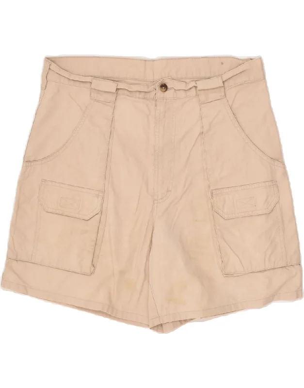 men's striped beach shorts -WRANGLER Mens Cargo Shorts W34 Large Beige Cotton