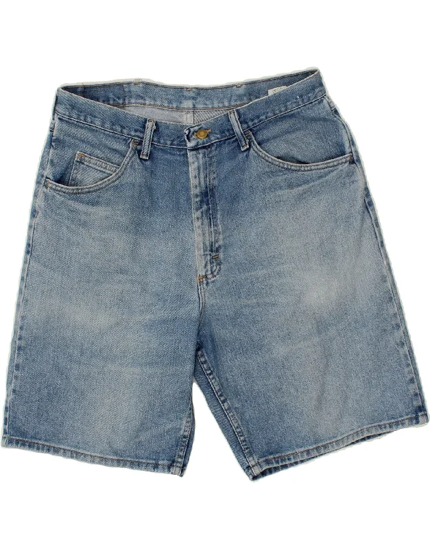 men's denim shorts -WRANGLER Mens Denim Shorts W34 Large Blue Cotton