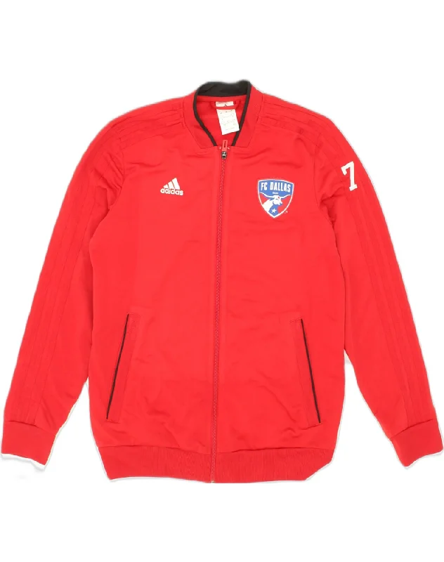 men's varsity jackets for winter -ADIDAS Boys Tracksuit Top Jacket 15-16 Years Large Red Polyester