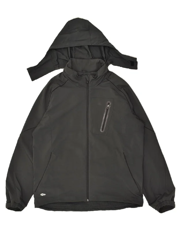 men's light outdoor jackets -ADIDAS Mens Clima Proof Hooded Rain Jacket UK 40 Large Grey Polyester