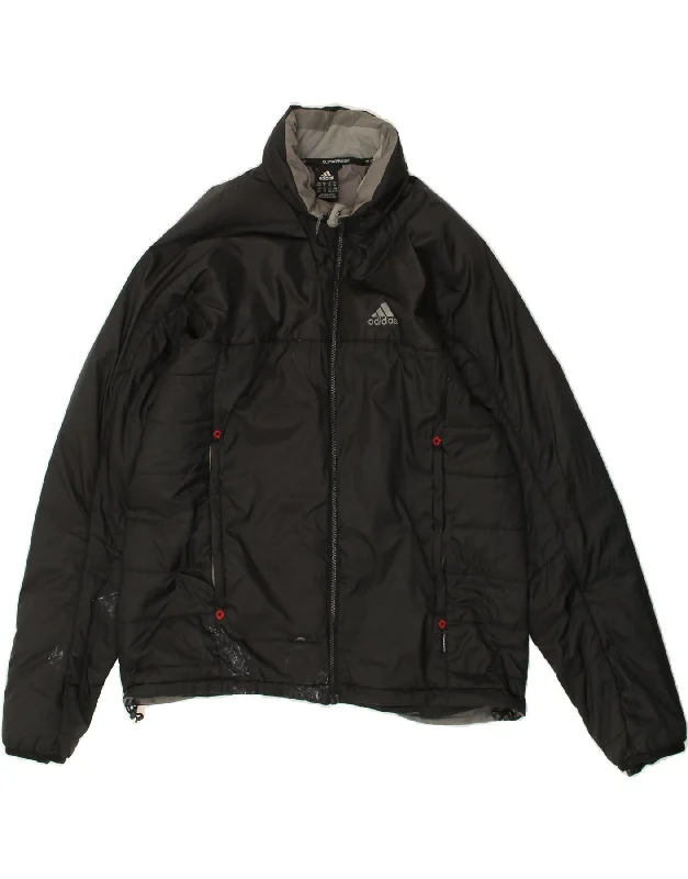 men's sports jackets -ADIDAS Mens Clima Proof Padded Jacket UK 48/50 XL Black Polyester