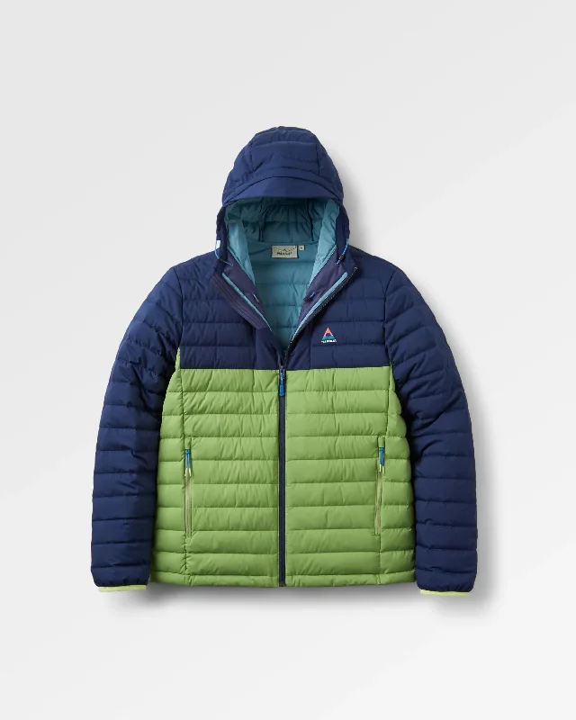 men's lightweight jackets -Ashland Down Recycled Jacket - Rich Navy/Pear Green