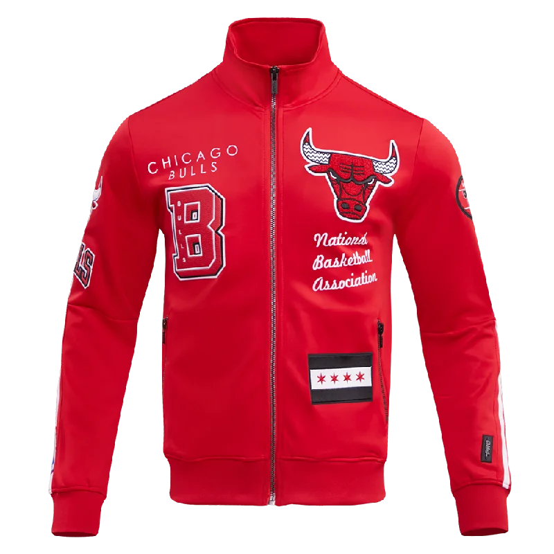 men's athletic fit jackets -CHICAGO BULLS CHERRY 2.0 DK TRACK JACKET (RED)