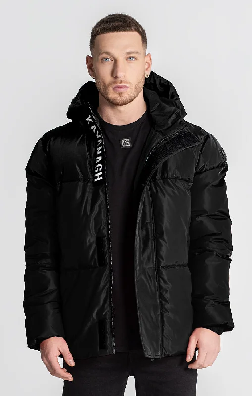 men's high-performance jackets -Black Sauce Puffer Jacket