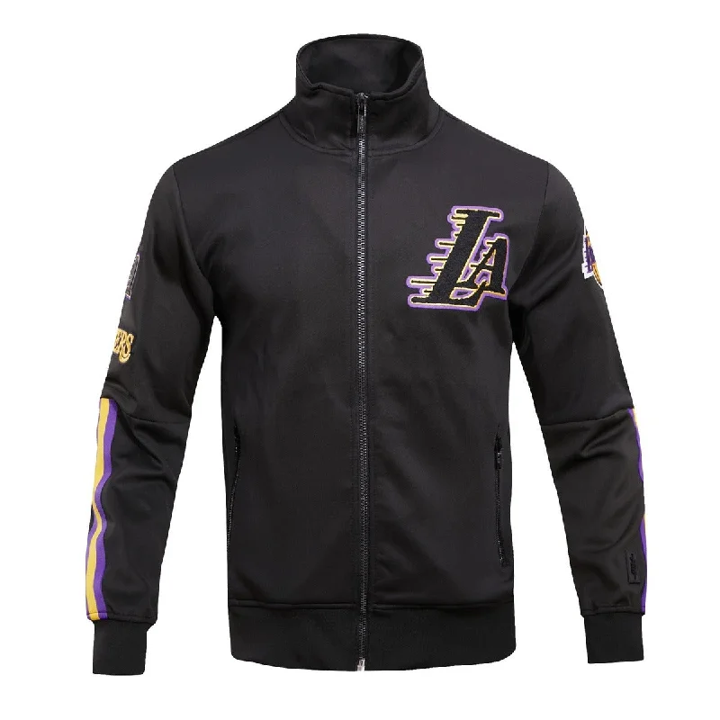 men's formal jackets -NBA LOS ANGELES LAKERS CLASSIC MEN'S TRACK JACKET (BLACK)