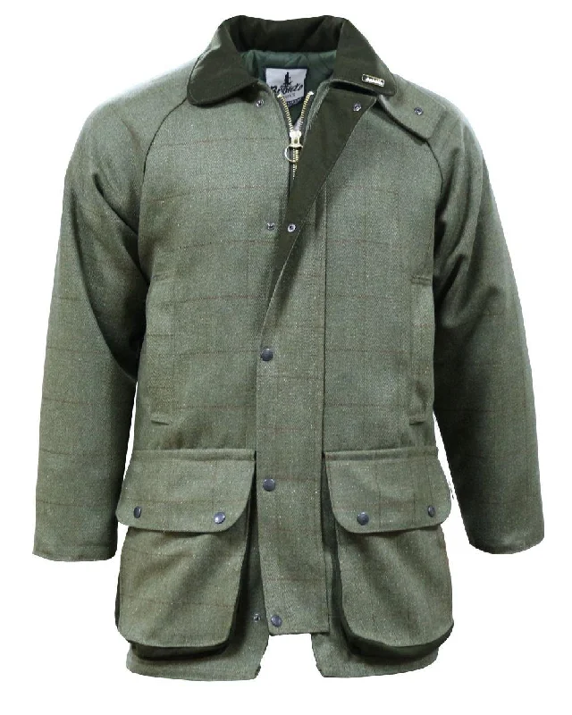 men's waterproof trench jackets -Bronte Derby Tweed Shooting Jacket