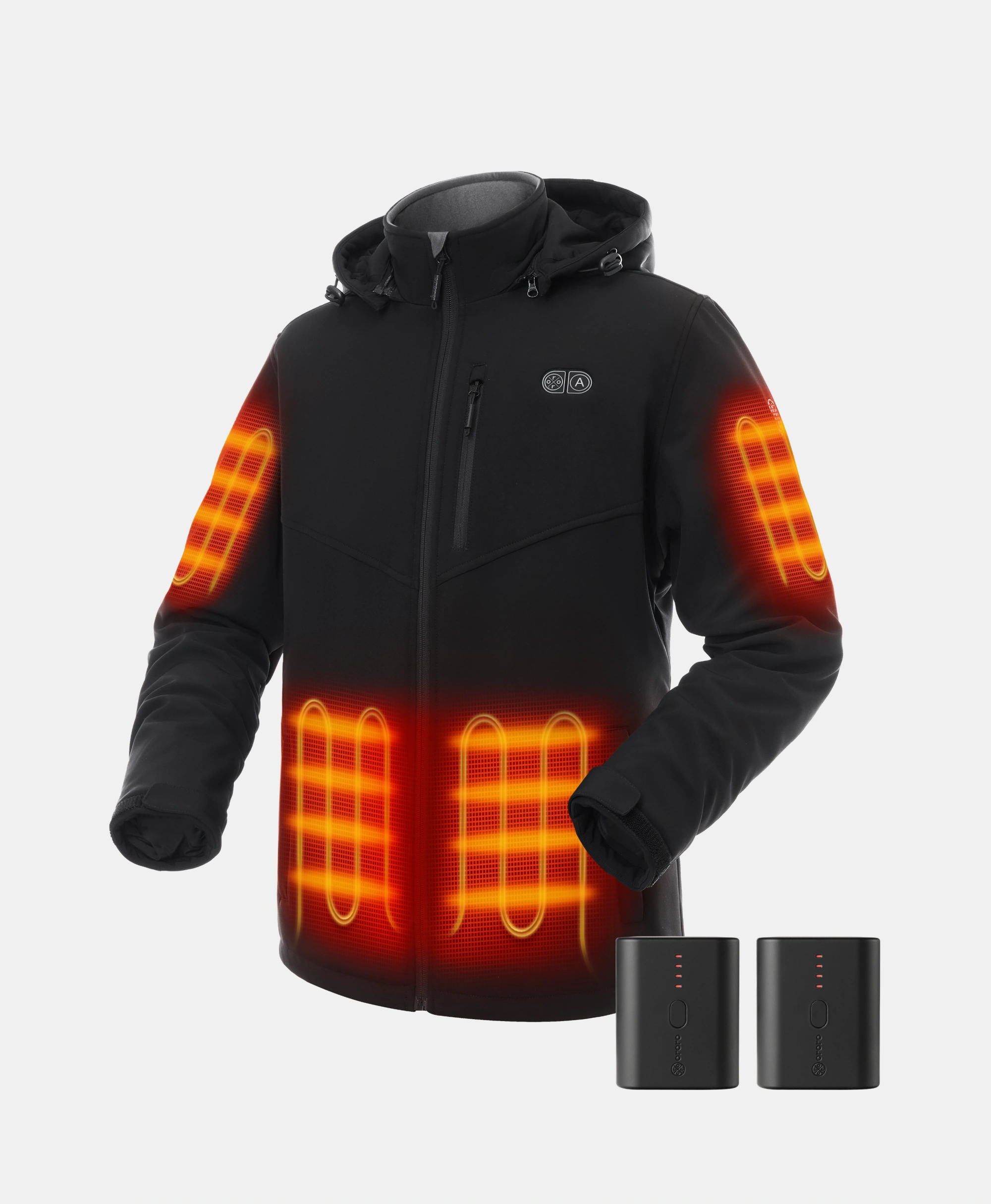 men's outdoor performance jackets -Bundle Deal - Men's Heated Dual Control Jacket (Pocket Heating) & Extra Mini 5K Battery