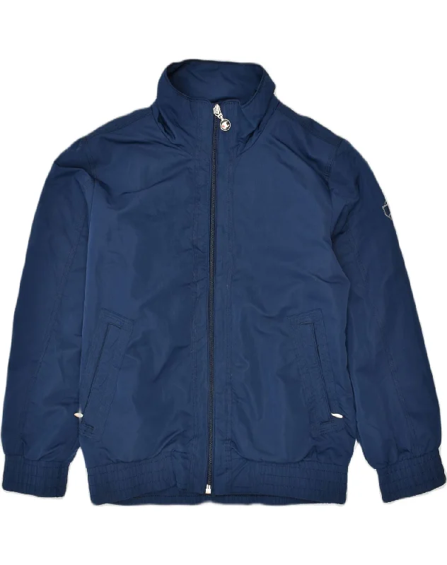 men's slim-fit jackets -CHAMPION Boys Bomber Jacket 7-8 Years Small Navy Blue Polyester