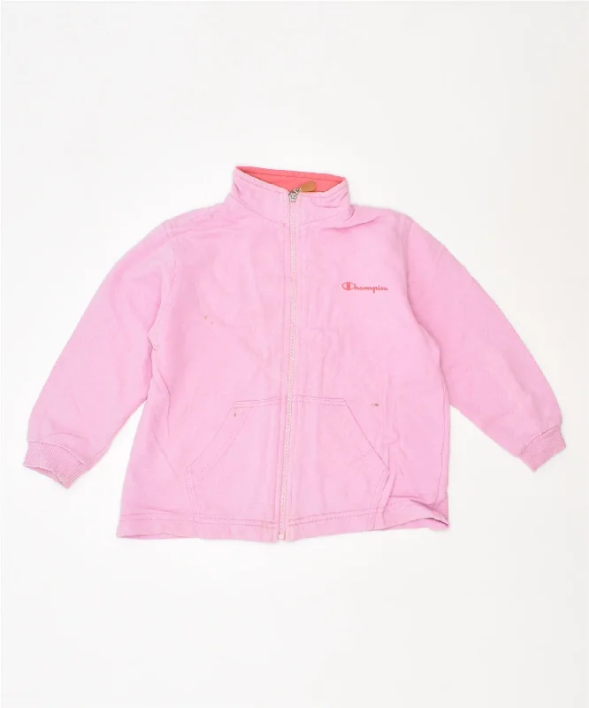 men's black leather jackets -CHAMPION Girls Tracksuit Top Jacket 12-18 Months Pink Cotton