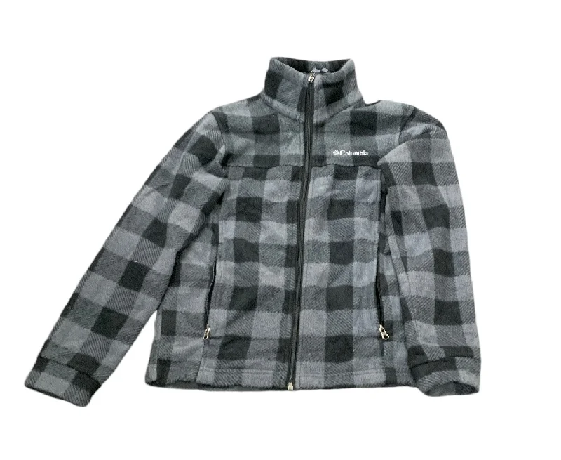 men's thermal jackets -Columbia Boys Gray Plaid Jacket S