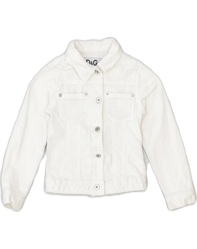 men's functional jackets -DOLCE & GABBANA Boys Military Jacket 2-3 Years White Cotton