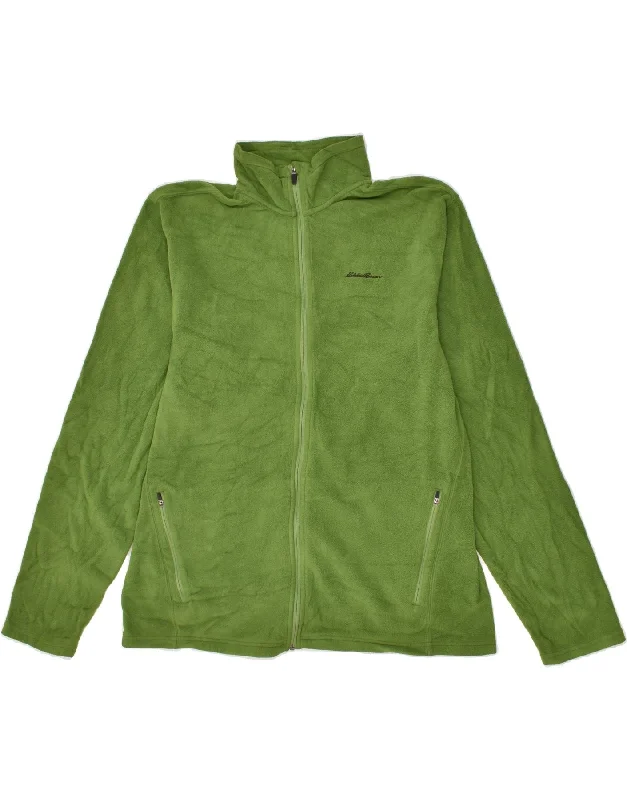 men's heavy-duty jackets -EDDIE BAUER Mens Fleece Jacket UK 40 Large Green Polyester