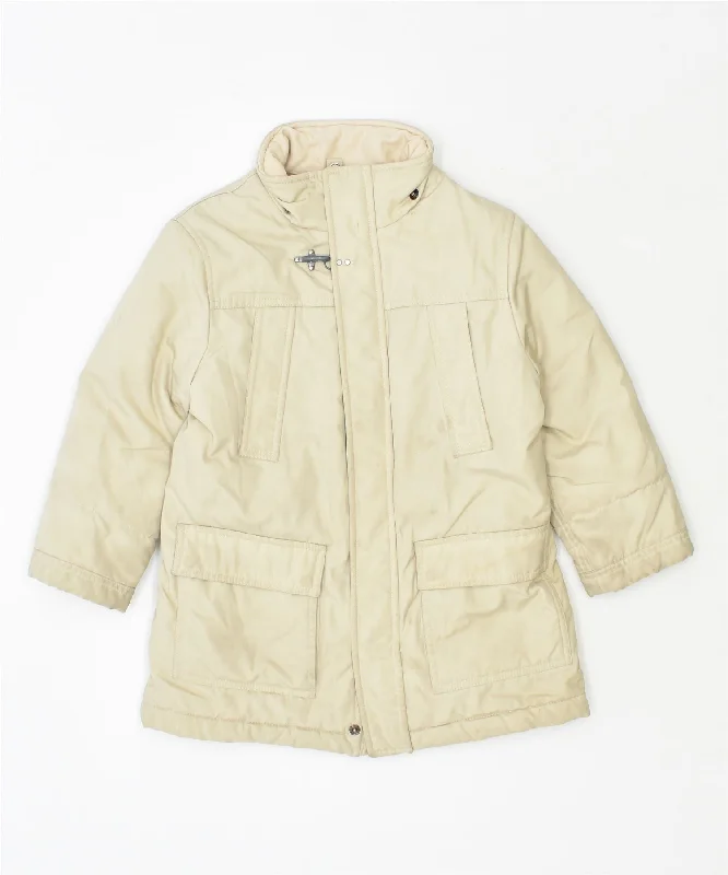 men's waterproof jackets -FAY Girls Padded Jacket 5-6 Years Beige Polyester