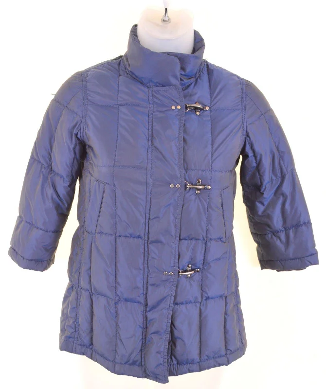 men's down jackets -FAY Girls Quilted Jacket 3-4 Years Navy Blue Polyamide