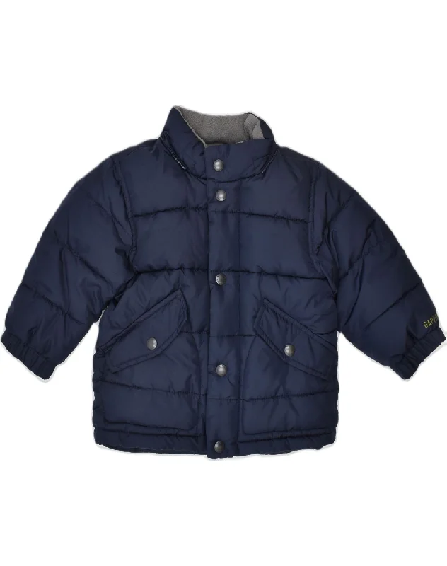 men's biker jackets -GAP Baby Boys Padded Jacket 18-24 Months Navy Blue Polyester