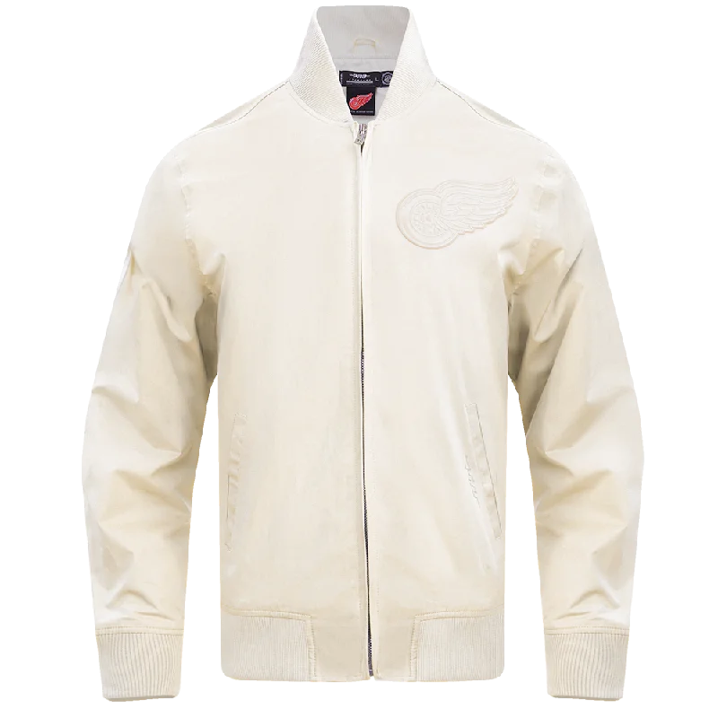 men's tailored jackets -NHL DETROIT RED WINGS NEUTRAL TWILL JACKET (EGGSHELL)