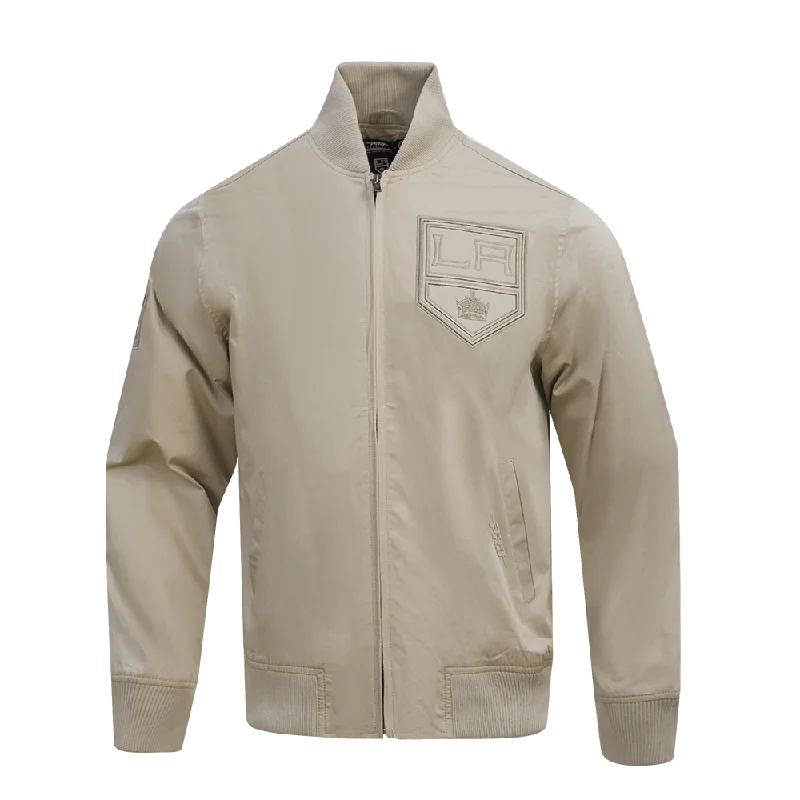 men's winter-ready jackets -NHL LOS ANGELES KINGS NEUTRAL TWILL JACKET (TAUPE)