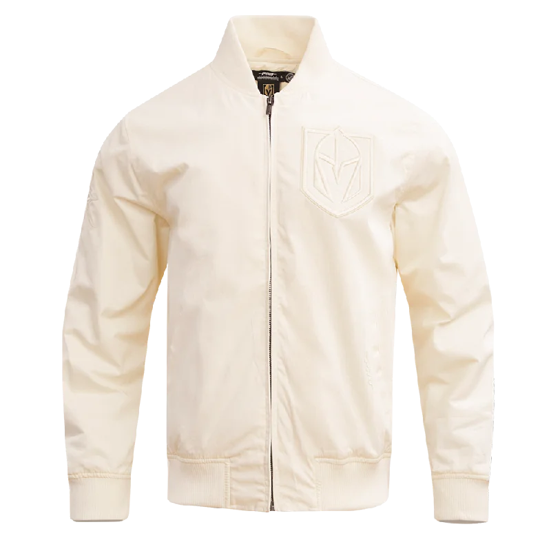 men's summer jackets -NHL VEGAS GOLDEN KNIGHTS NEUTRAL TWILL JACKET (EGGSHELL)