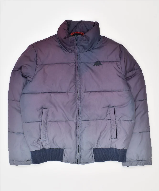 men's premium jackets -KAPPA Girls Padded Jacket 9-10 Years Large Purple Polyester