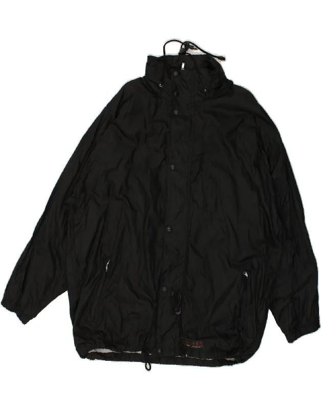 men's fleece jackets -KILLTEC Mens Graphic Windbreaker Jacket UK 42 XL Black Polyamide