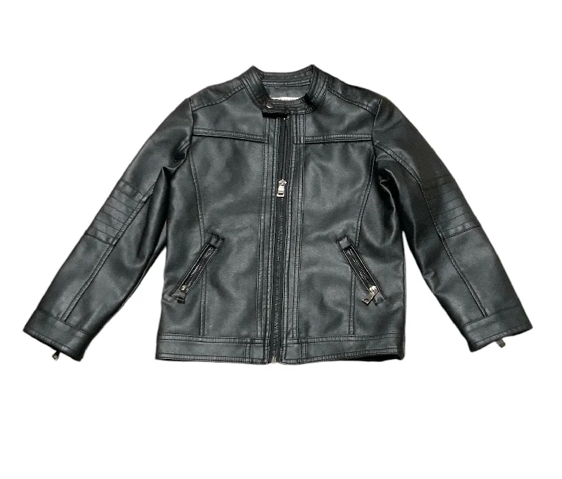 men's sports jackets -LJYH Girls Faux Leather Jacket 5-6