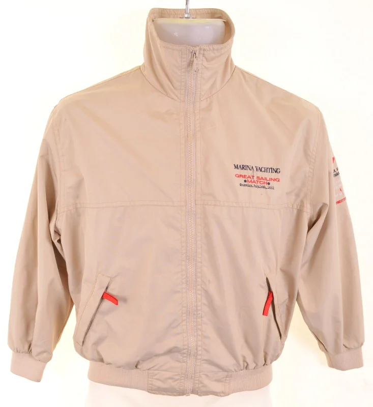 men's casual jackets -MARINA YACHTING Boys Bomber Jacket 9-10 Years Beige Nylon