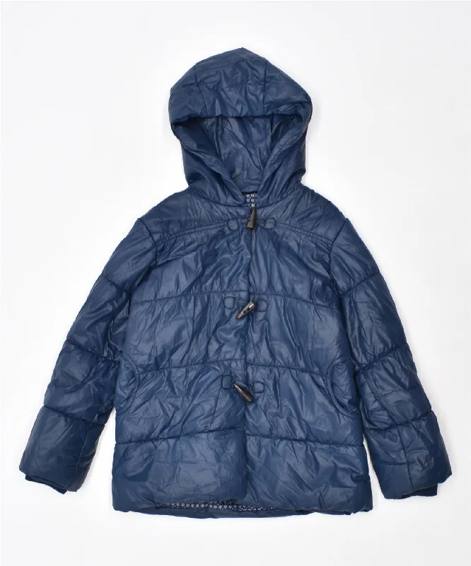 men's lightweight puffer jackets -MAYORAL Girls Hooded Padded Jacket 11-12 Years Navy Blue Vintage