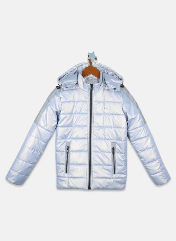 men's athletic jackets -Boys Grey Solid Jacket