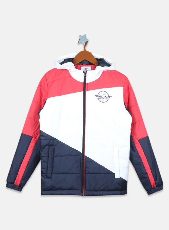 men's military jackets -Boys Red Solid Jacket