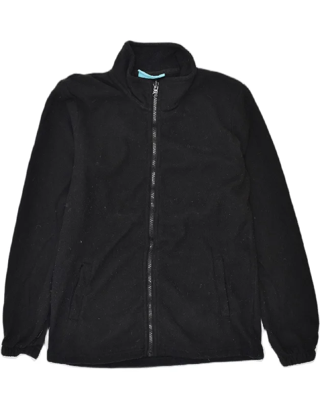 men's fashion jackets -MOUNTAIN WAREHOUSE Boys Fleece Jacket 12-13 Years Black Polyester