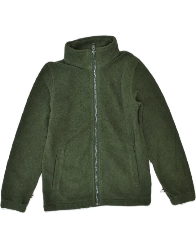 men's denim jackets -MOUNTAIN WAREHOUSE Boys Fleece Jacket 7-8 Years Green Polyester