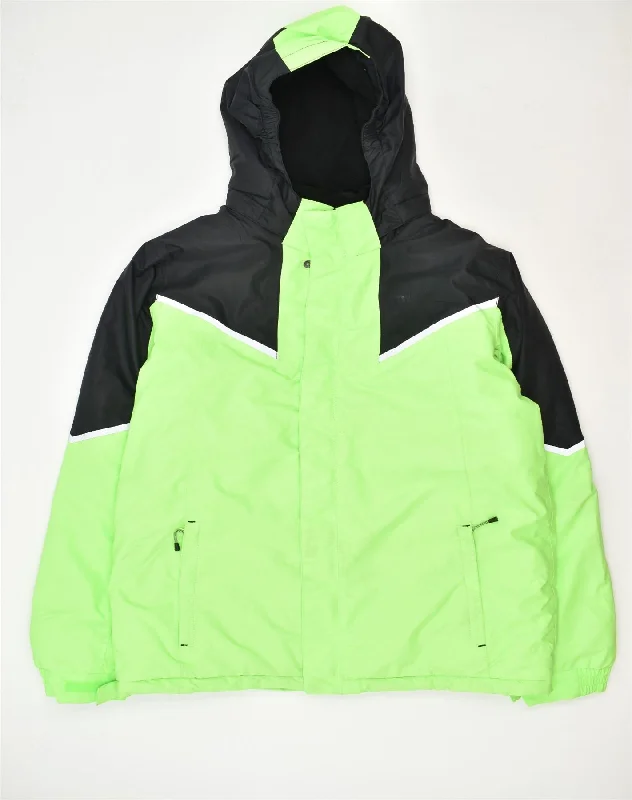 men's jacket for rainy weather -MOUNTAIN WAREHOUSE Boys Hooded Windbreaker Jacket 12-13 Years Green