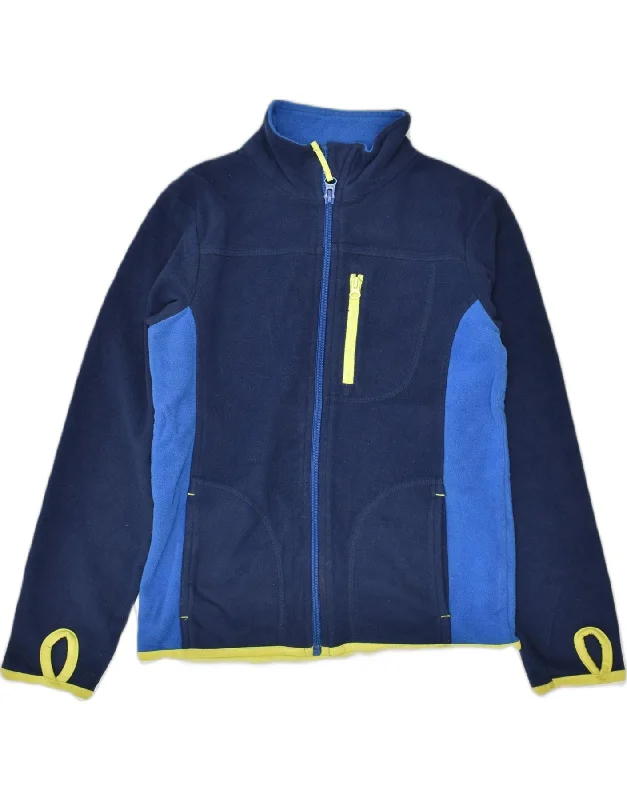 men's insulated snow jackets -MOUNTAIN WAREHOUSE Girls Fleece Jacket 7-8 Years Blue Colourblock